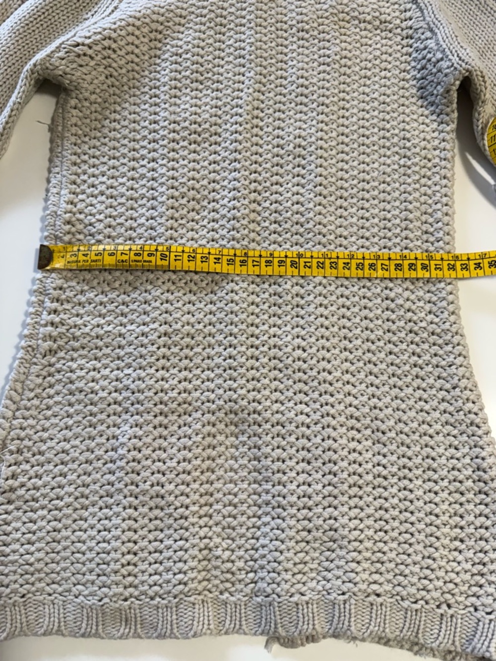 Zara Cream Cable-Knit Crewneck Sweater - Picture 7 of 7